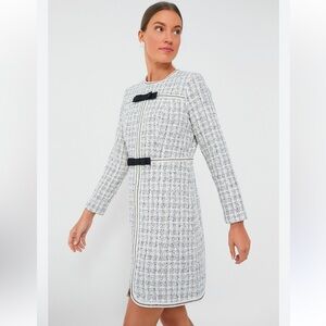 Pomander Place Blue and White Long Sleeve Dress